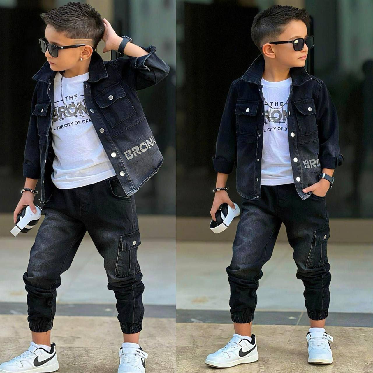 Erkek Çocuk Denim 3'lü Takım
