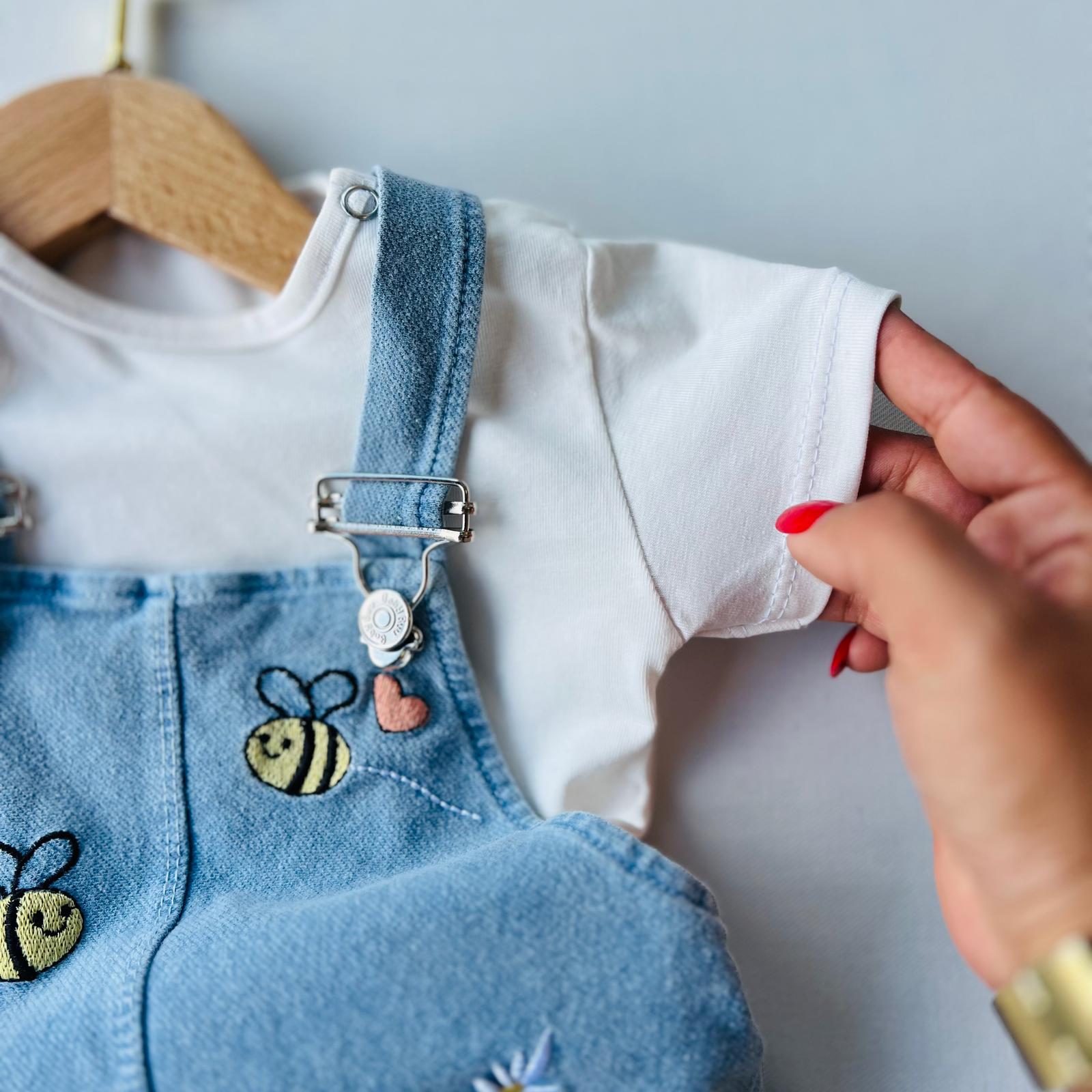 Kız Bebek Arı Desenli Takım görsel 3