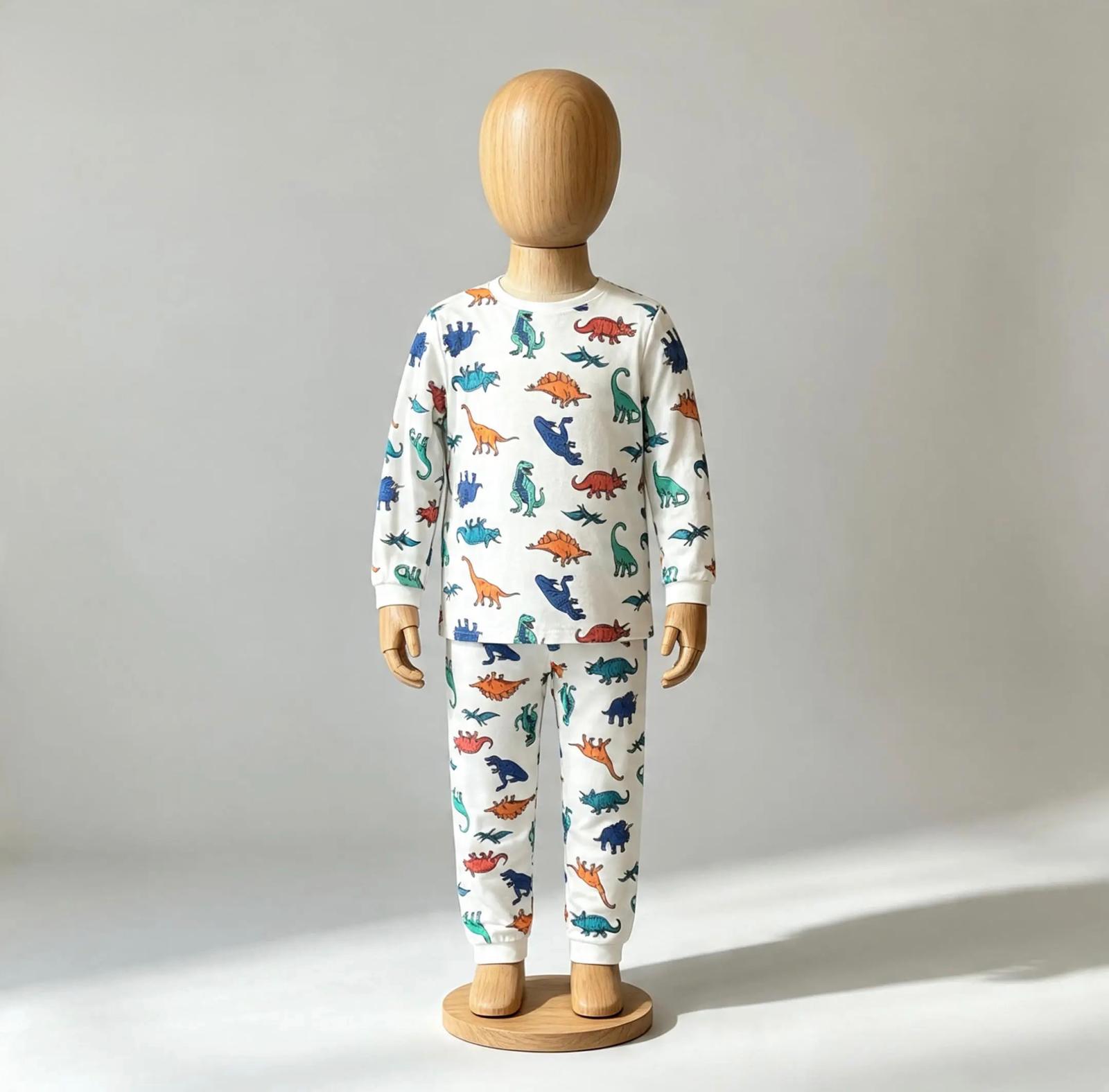 Erkek Çocuk Dinozor Desen Pijama