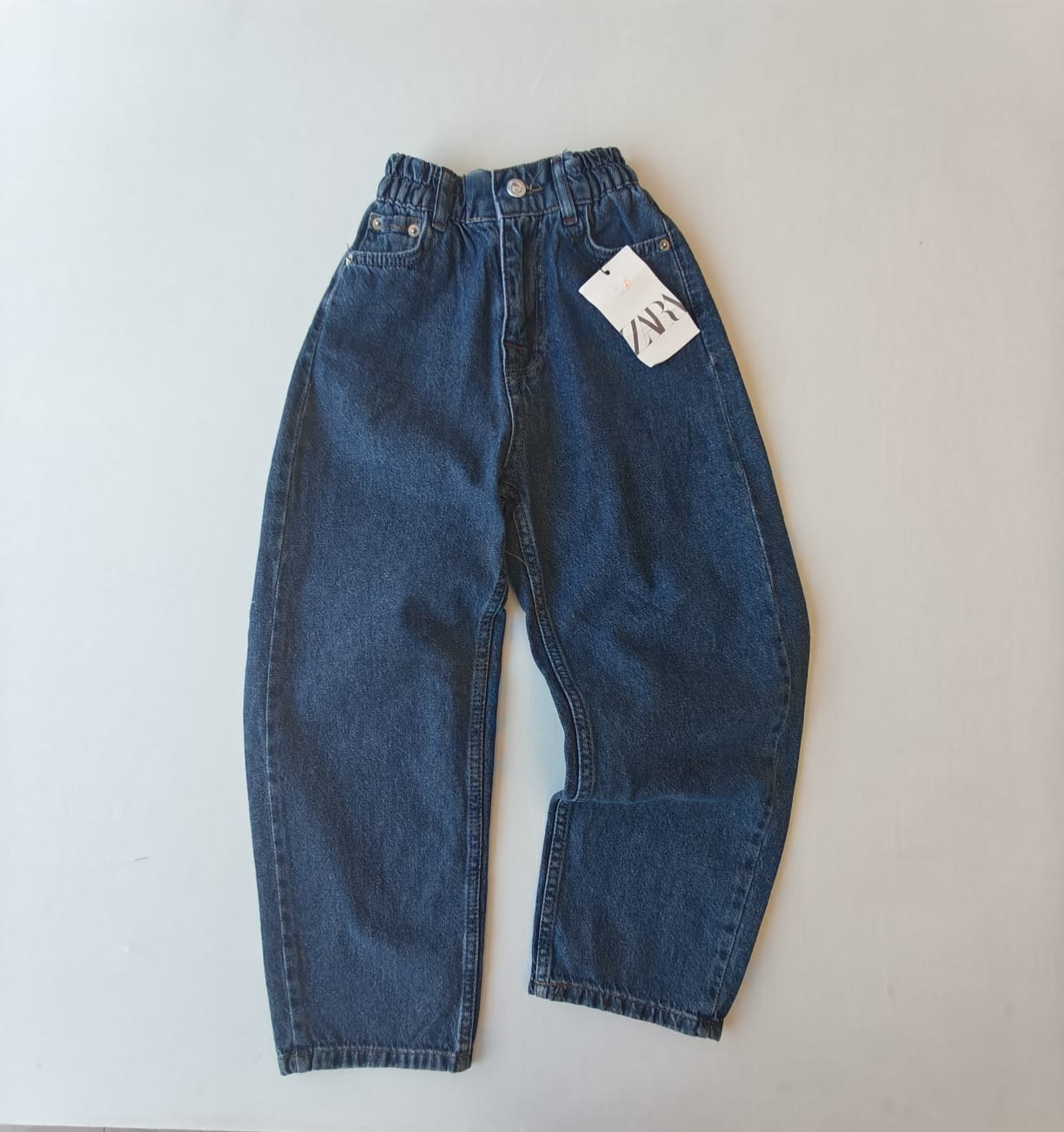Kız Çocuk Beli Lastikli Kot Pantolon