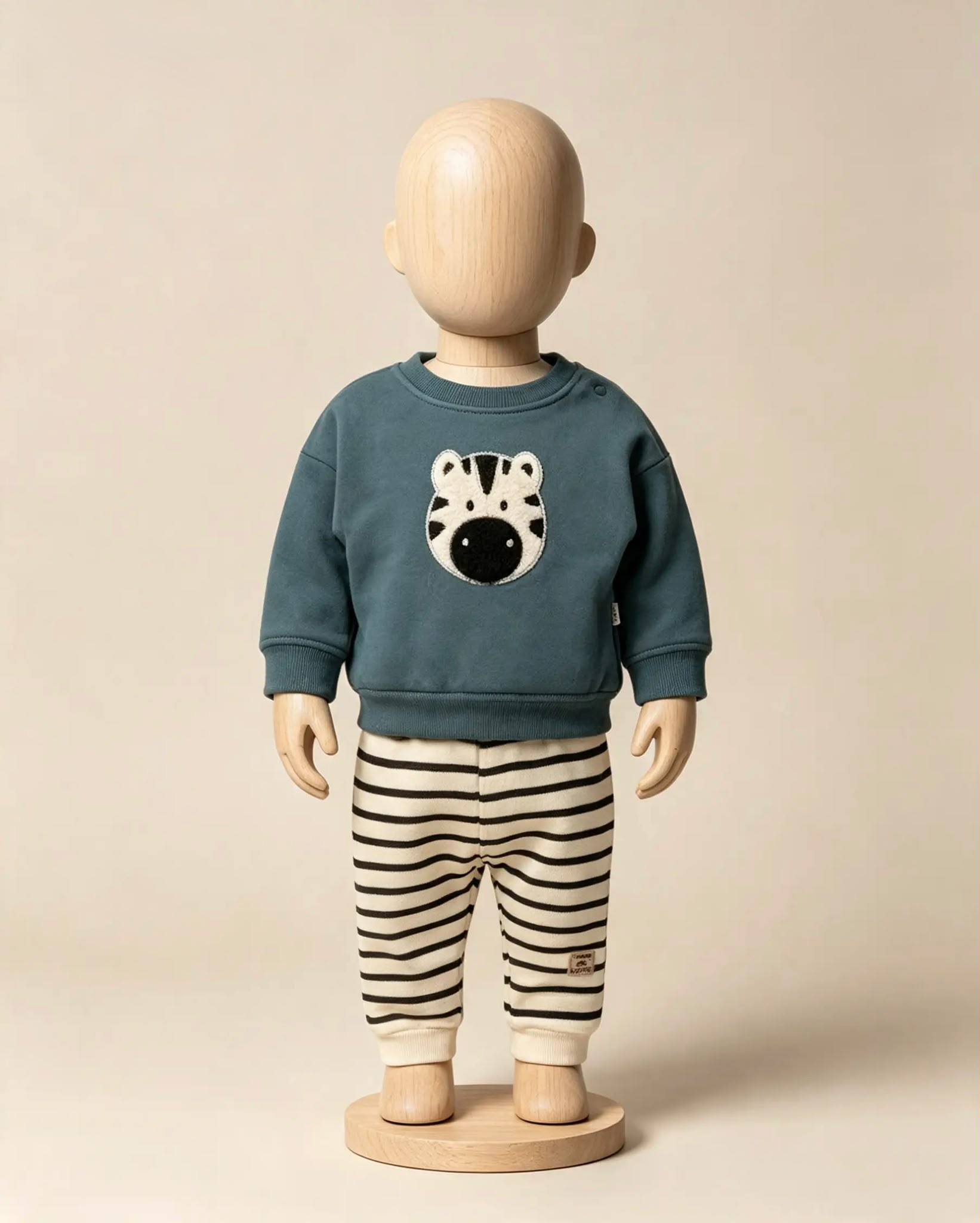 Erkek Bebek Zebra Çizgili Takım