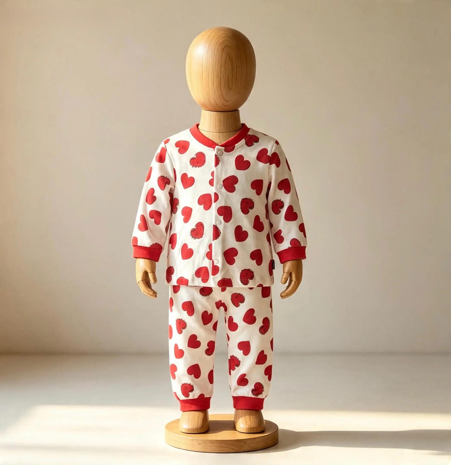 Kalpli düğmeli pijama takımı