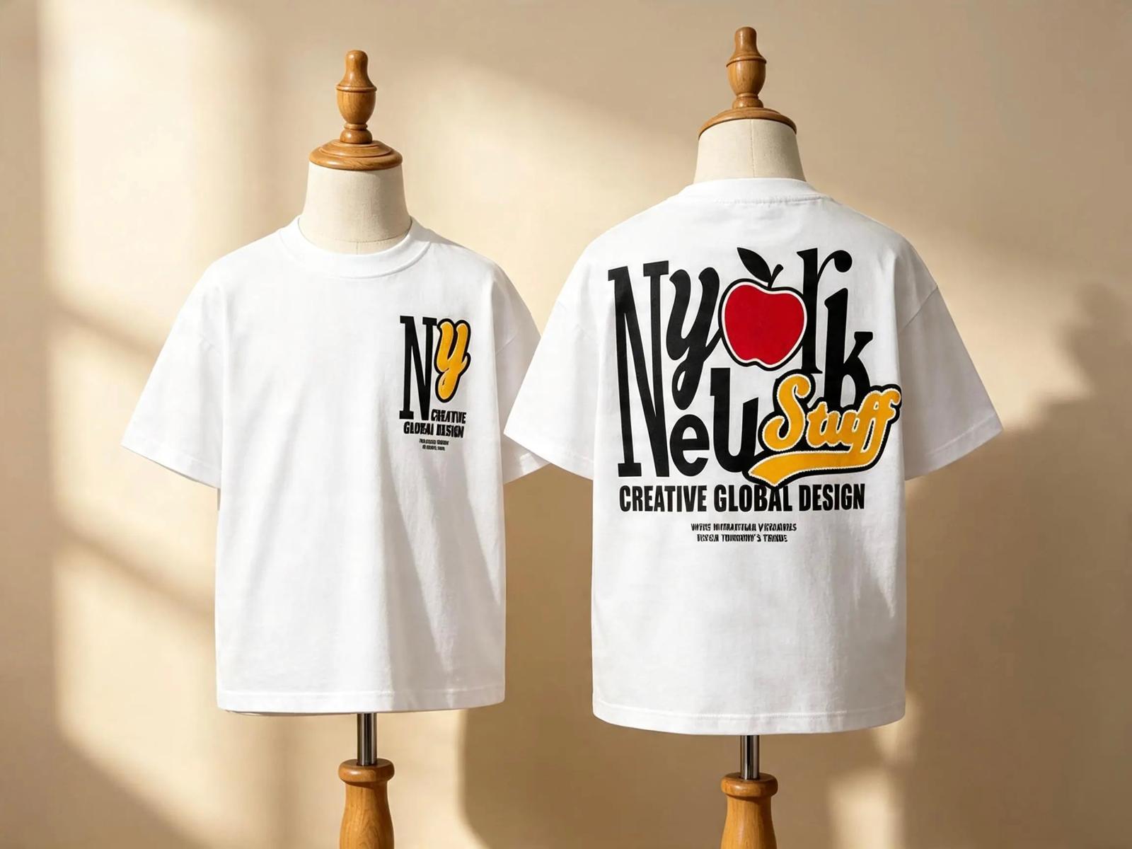 NY Baskılı T-shirt 