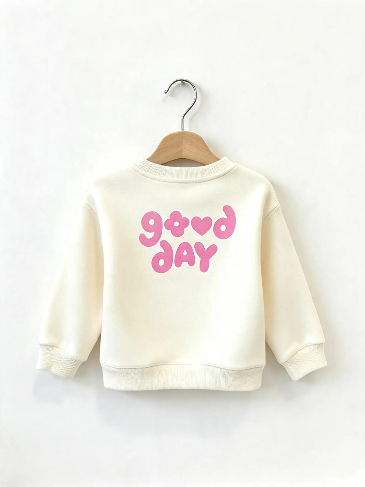 Good Day Şardonlu Sweatshirt görsel 2