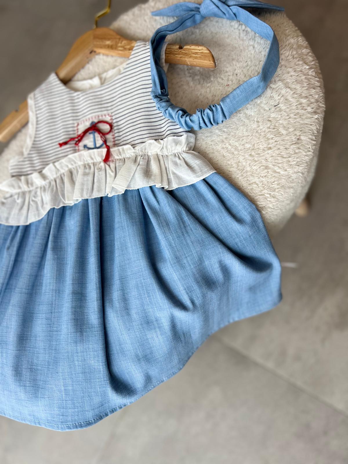 Kız Bebek Bandanalı Elbise  görsel 3