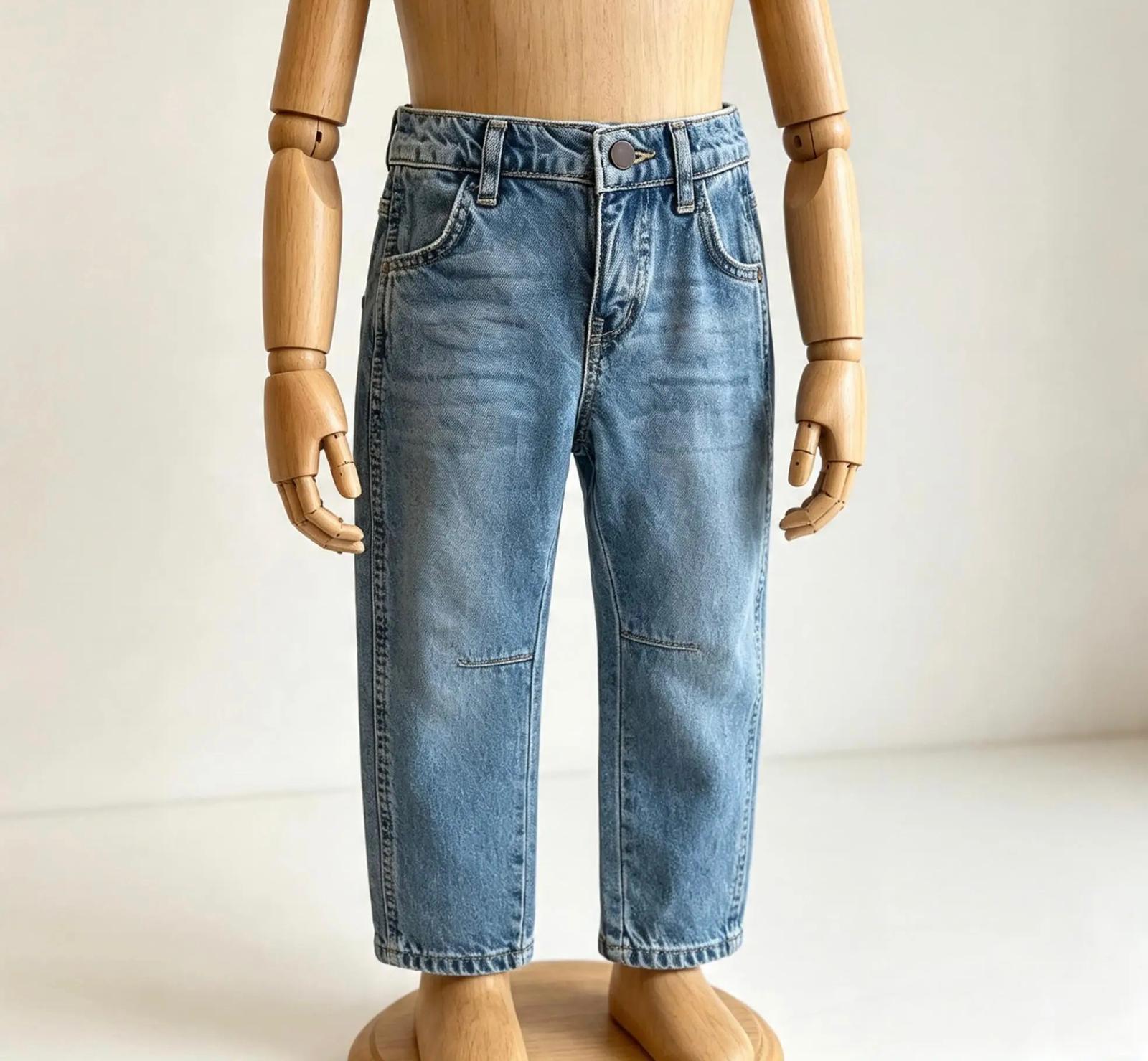 Çizgi Detay Denim Pantolon