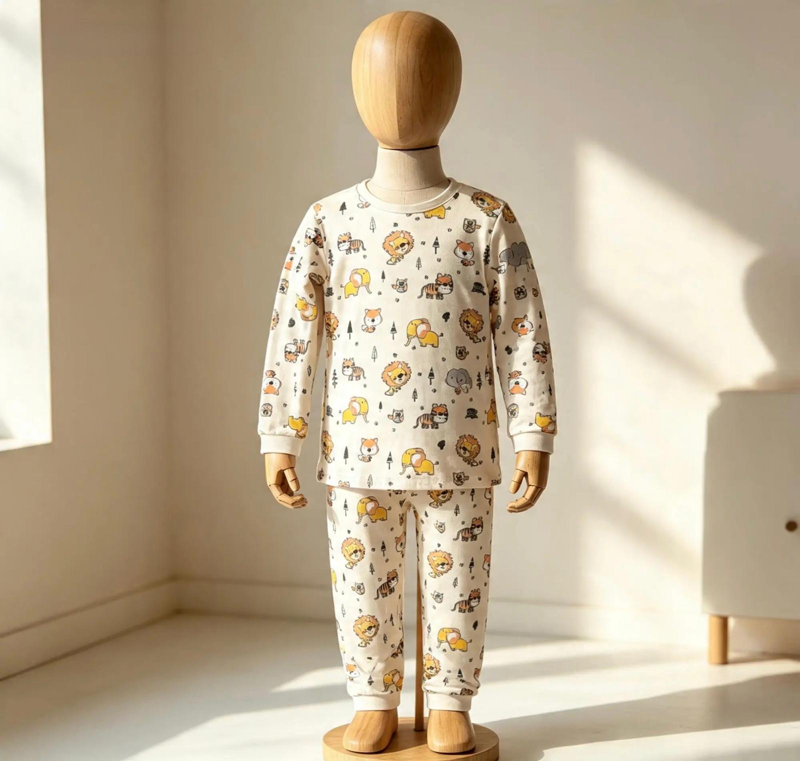 Erkek Çocuk Aslan Fil Desen Pijama